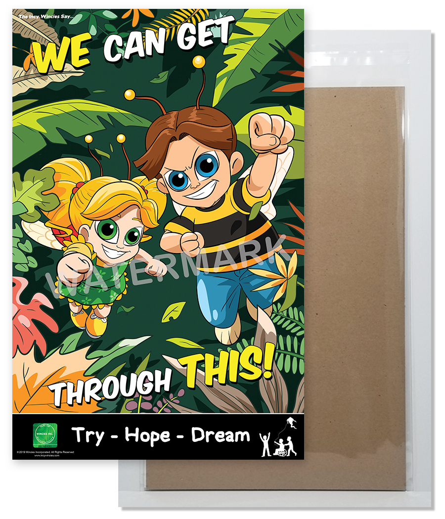 Kids Encouragement Poster We Can Get Through This | Confidence