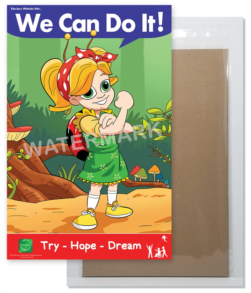 Kids Encouragement Poster We Can Do It Supportive Motivational